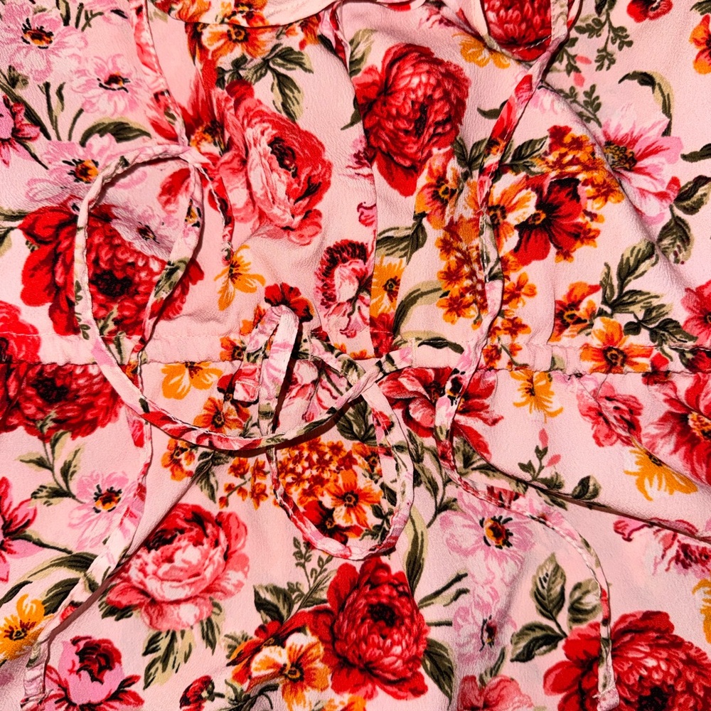 Old Navy Pink Floral Kids Dress - Picture 2 of 4